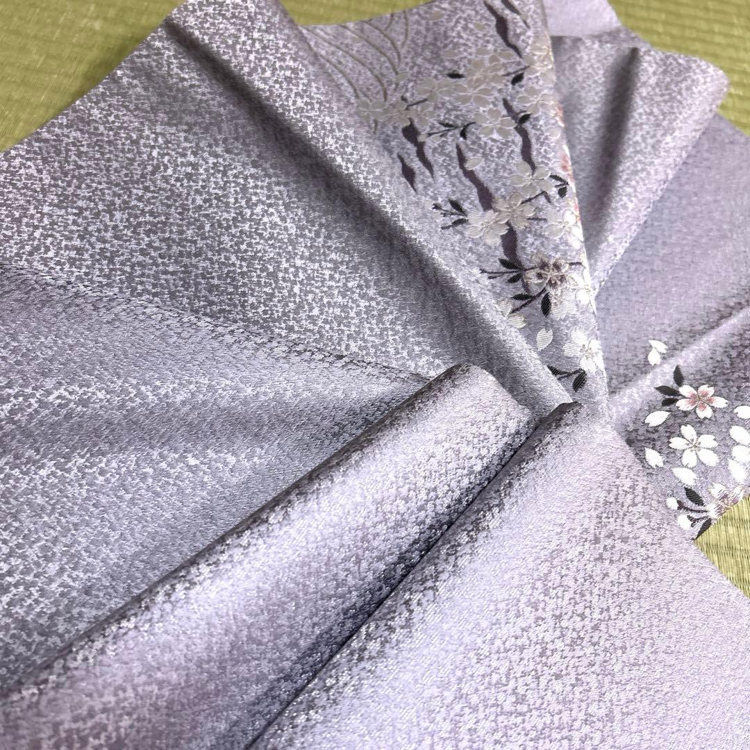 正絹　袋帯《流れ　花々》