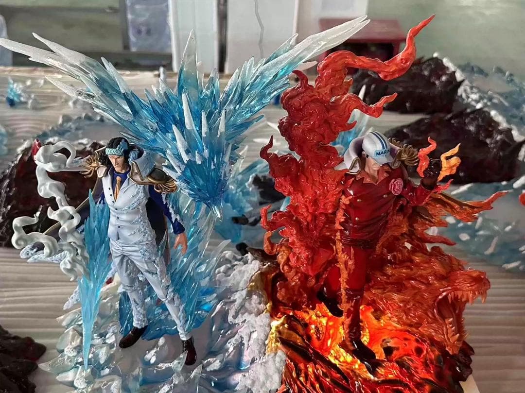 ワンピース 青キジ クザン 赤犬 サカズキ ガレージキット フィギュア2