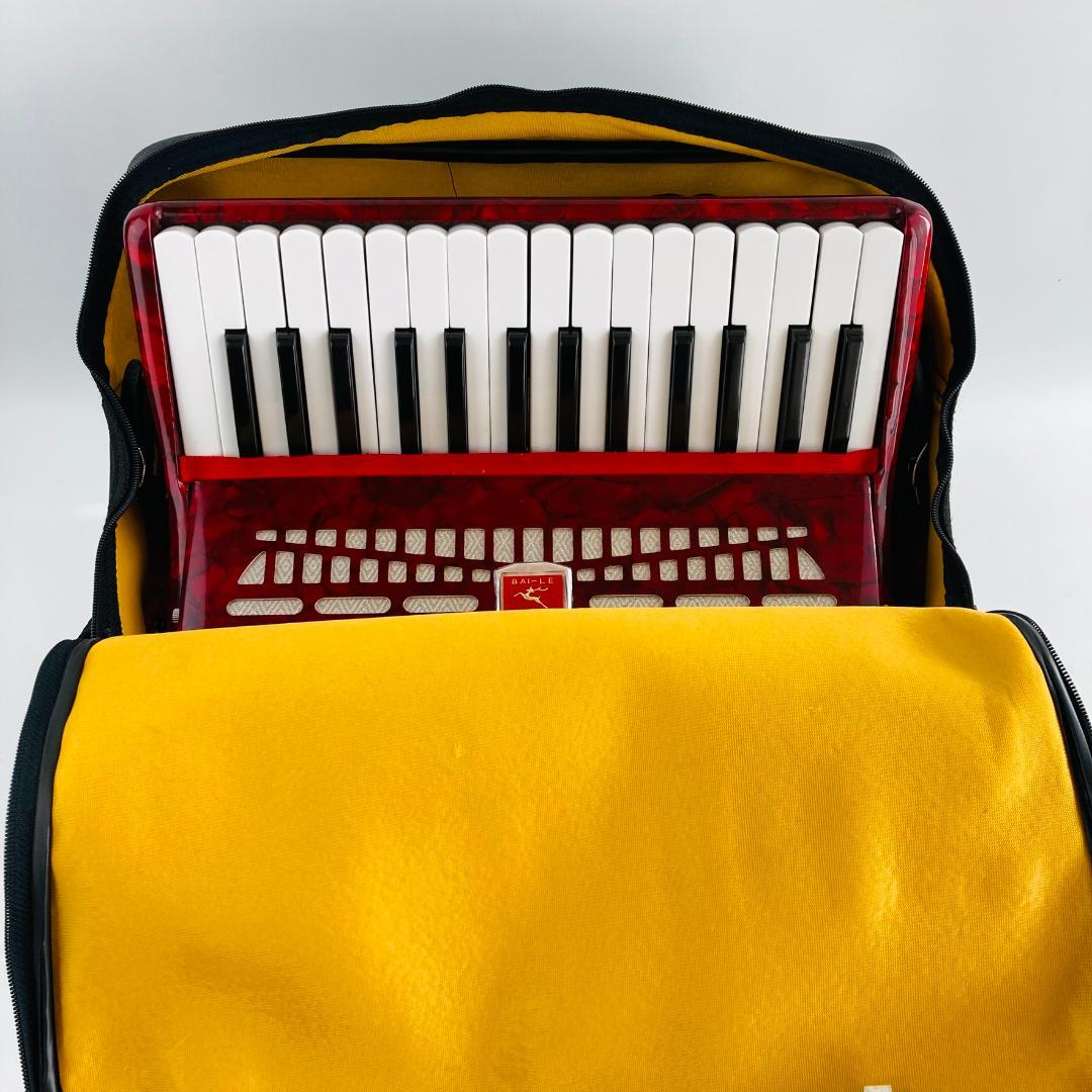 美品 BAILE アコーディオン M2019 30鍵 24ベース 赤 ケース付 - メルカリ