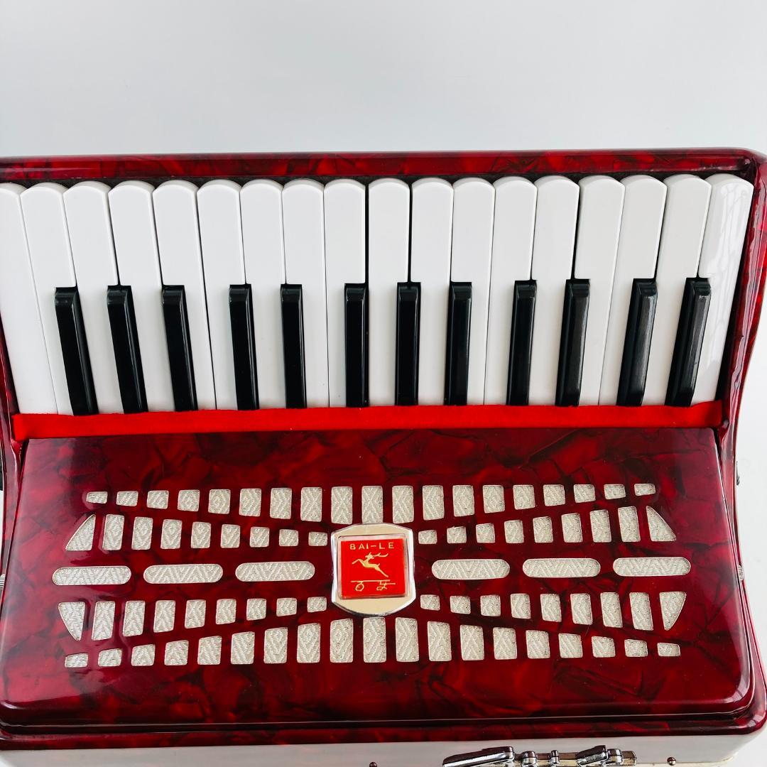 美品 BAILE アコーディオン M2019 30鍵 24ベース 赤 ケース付 - メルカリ