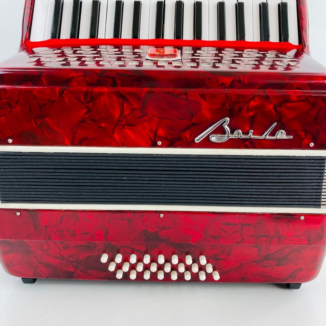 美品 BAILE アコーディオン M2019 30鍵 24ベース 赤 ケース付 - メルカリ