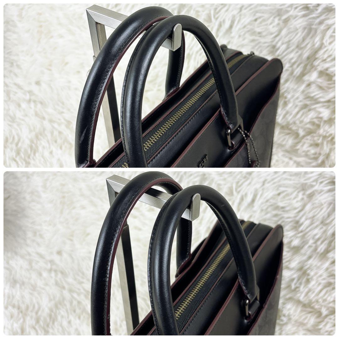 美品✨COACH 2way ブリーフケース ビジネス シグネチャー A4 自立
