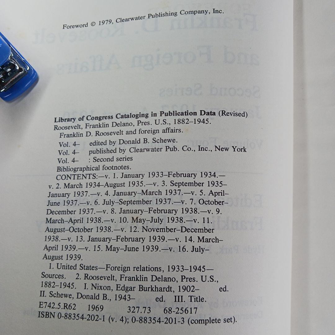 フランクリン・D・ルーズベルトと外交 16巻中12冊