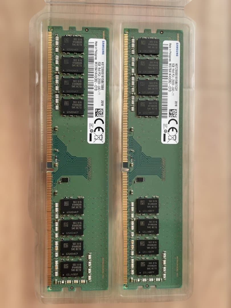 SAMSUNG 8GB 2枚 16GB DDR4 Samsung 16GB (2x8GB) DDR4 2666MHz PC4-21300 (PC4-2666V) CL19 UDIMM