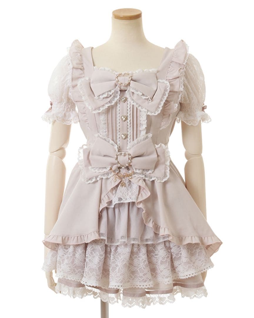 ☆新品☆ LIZ LISA フロントカシュクールBIGリボンセットアップ
