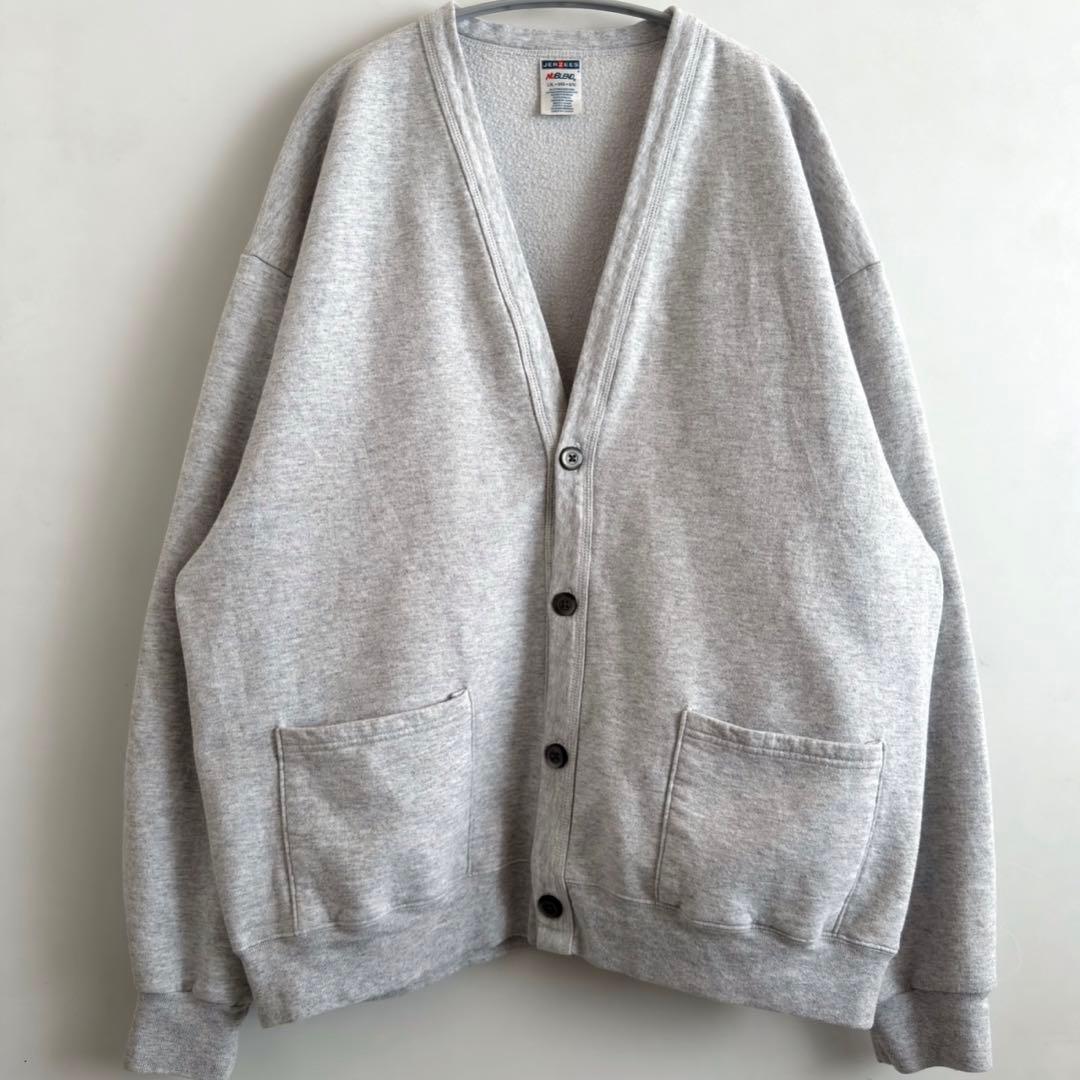 JERZEES ジャージーズ スウェット カーディガン XL ソリッド グレー