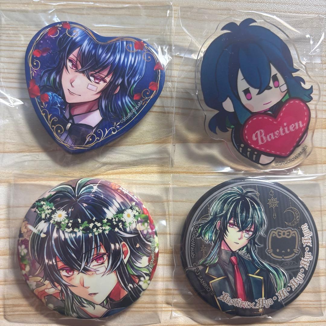 あくねこ 悪魔執事と黒い猫 バスティン ケリー 原作画 缶バッジ