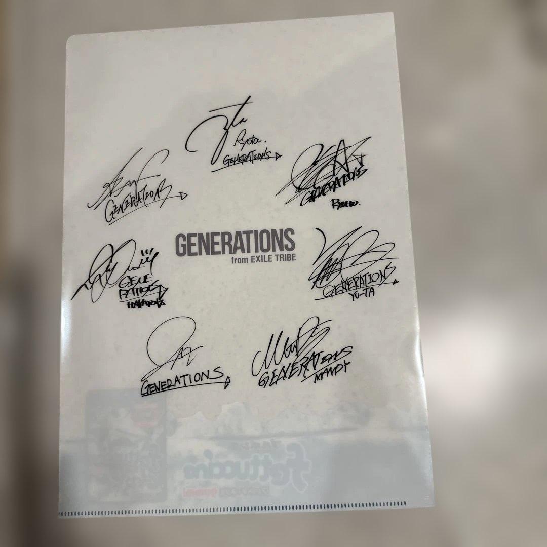 GENERATIONS サイン入りクリアファイル - メルカリ