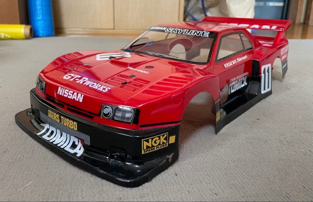 R30スカイライン スーパーシルエット 1/10ラジコンボディ 塗装品・中古