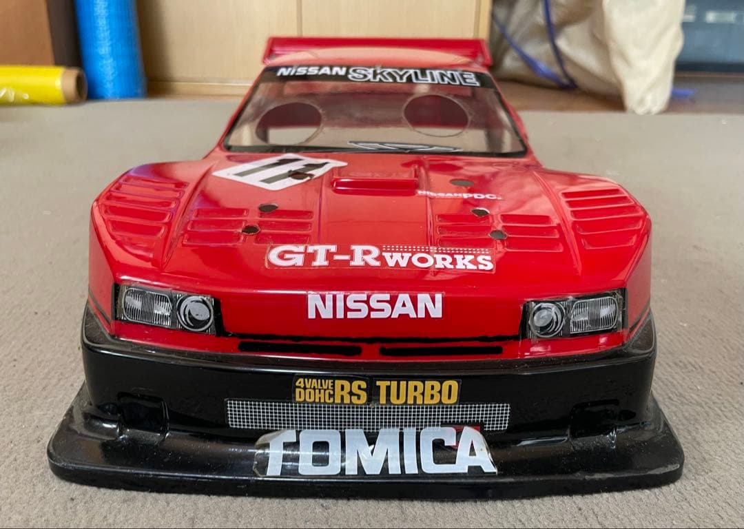 R30スカイライン スーパーシルエット 1/10ラジコンボディ 塗装品・中古