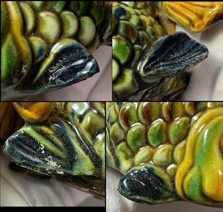 中国 三彩魚置物 f2220733