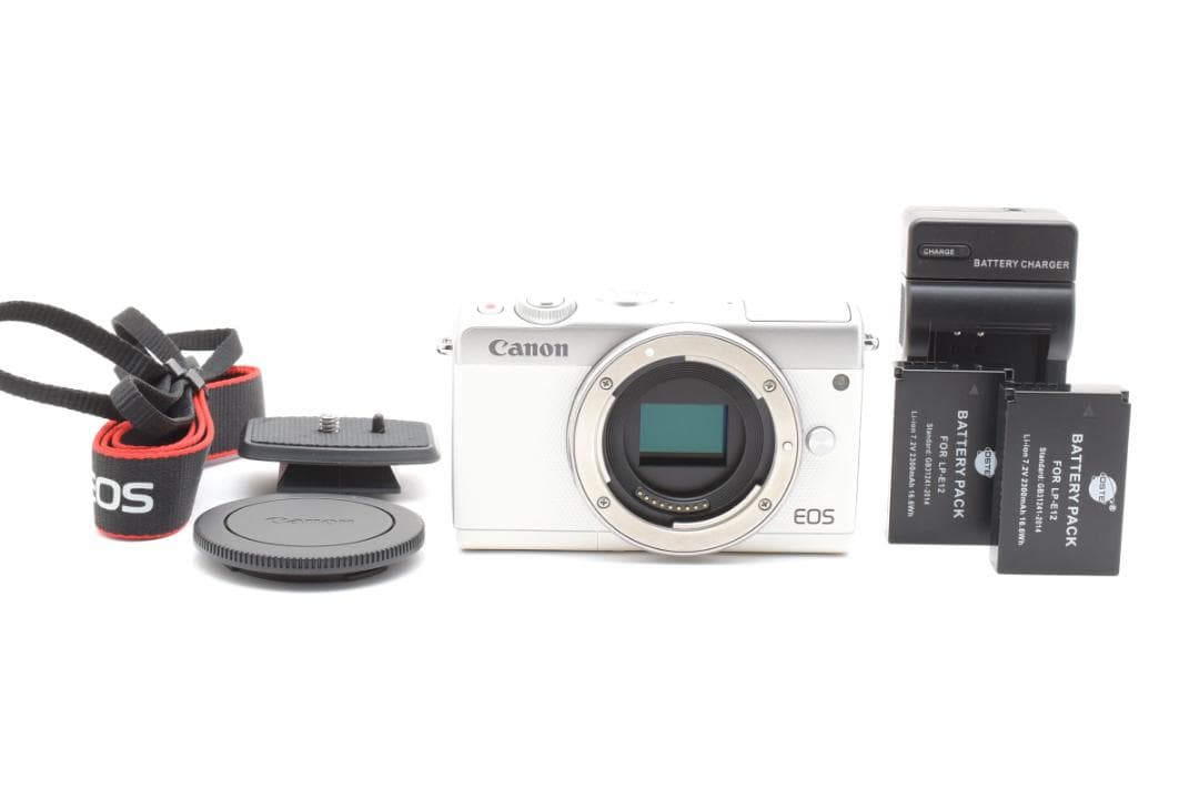 美品 Canon EOS M100 ミラーレスデジタルカメラボディ ホワイト - メルカリ