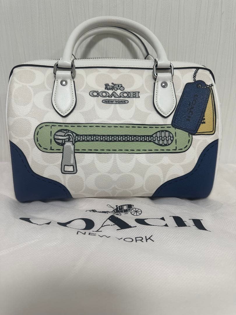 COACH ローアン サッチェル 騙し絵 2wayボストンバッグ - メルカリ