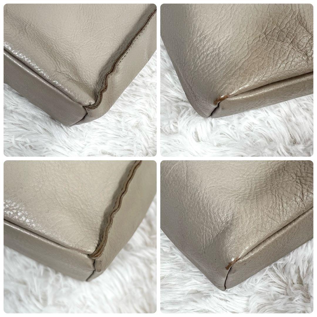 ラシット スクエア ワンショルダーバッグ グレージュ モノグラムカード