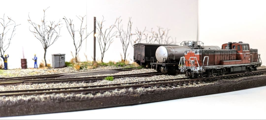 か*さ様 Nゲージ・ジオラマ展示台【昭和の秋、貨車留置線】※