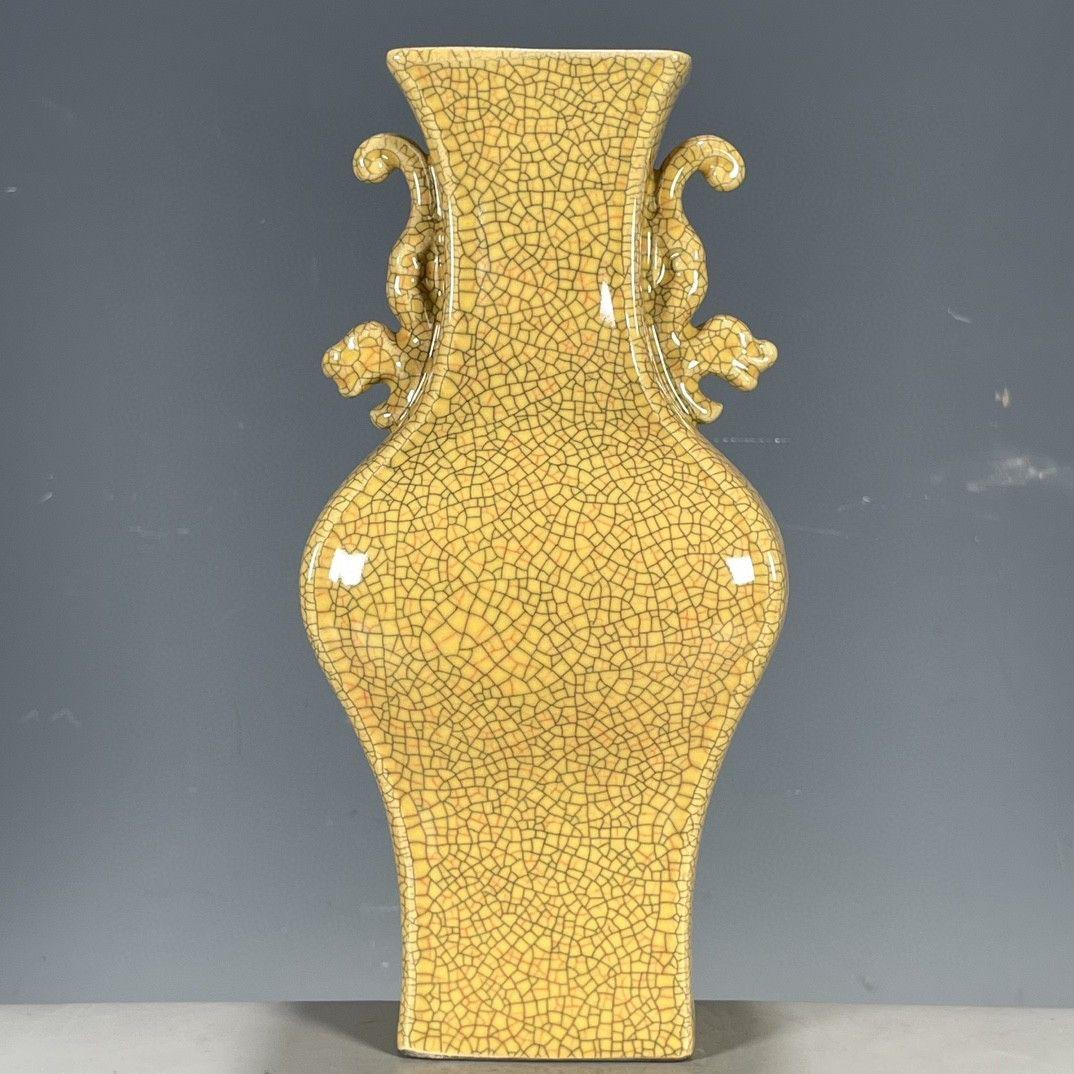 宋哥窯金糸鉄線開片両耳賞瓶 景徳鎮  装飾品 現代工芸品美術品 置物 清乾隆青花寿桃紋花瓶 景徳鎮 陶磁器 装飾品 現代工芸品美術品 置物 清