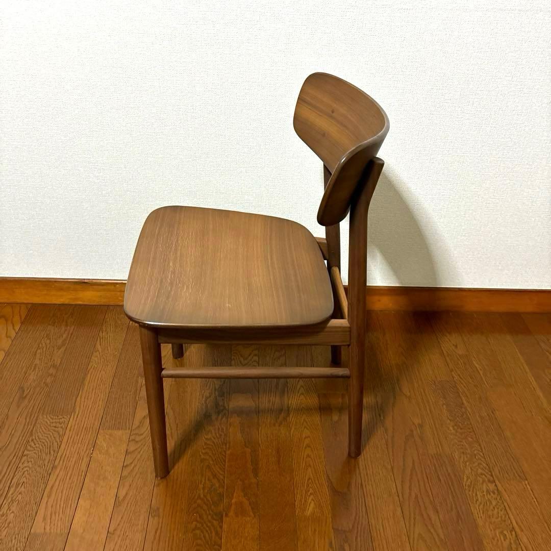 良品】無印良品 ラウンドチェア ウォールナット - メルカリ
