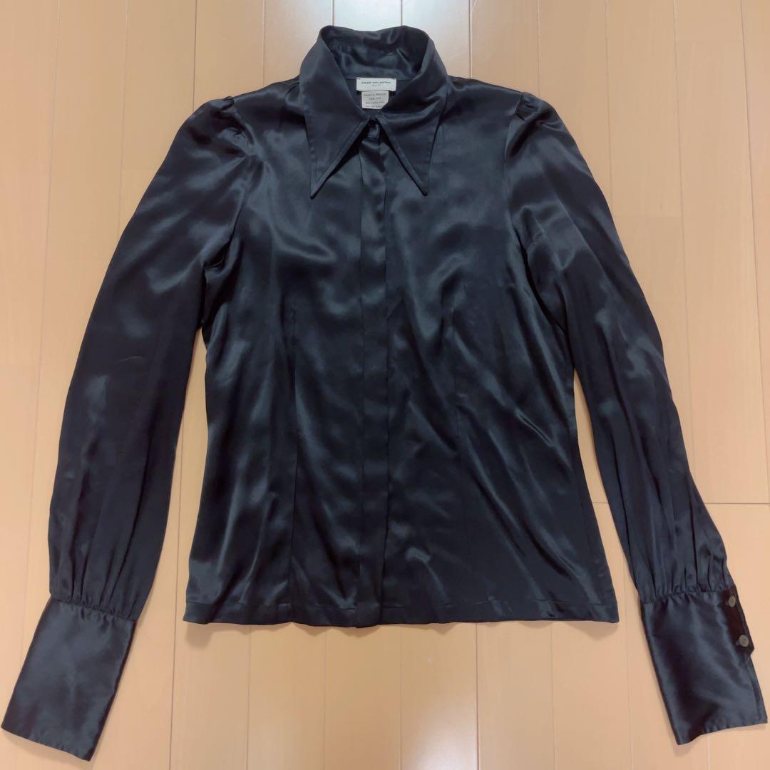 激レア　DRIES VAN NOTEN ドリスヴァンノッテン　シルク　シャツ　黒 中古・古着通販】DRIES VAN NOTEN (ドリスヴァンノッテン) シルク