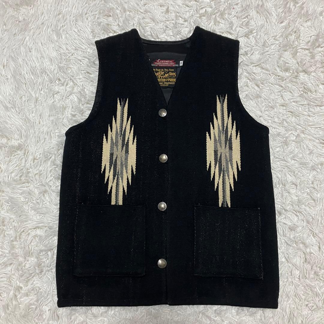 美品　CENTINELA ベスト 36サイズ ブラック 中古・古着通販】CENTINELA (センチネラ) チマヨベスト ブラック