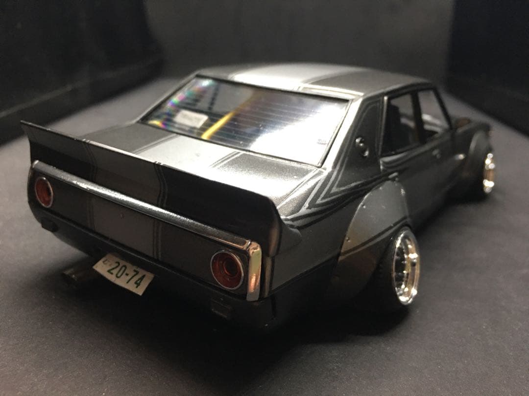 旧車プラモデル完成品アオシマスカイラインケンメリ1／24 - メルカリ
