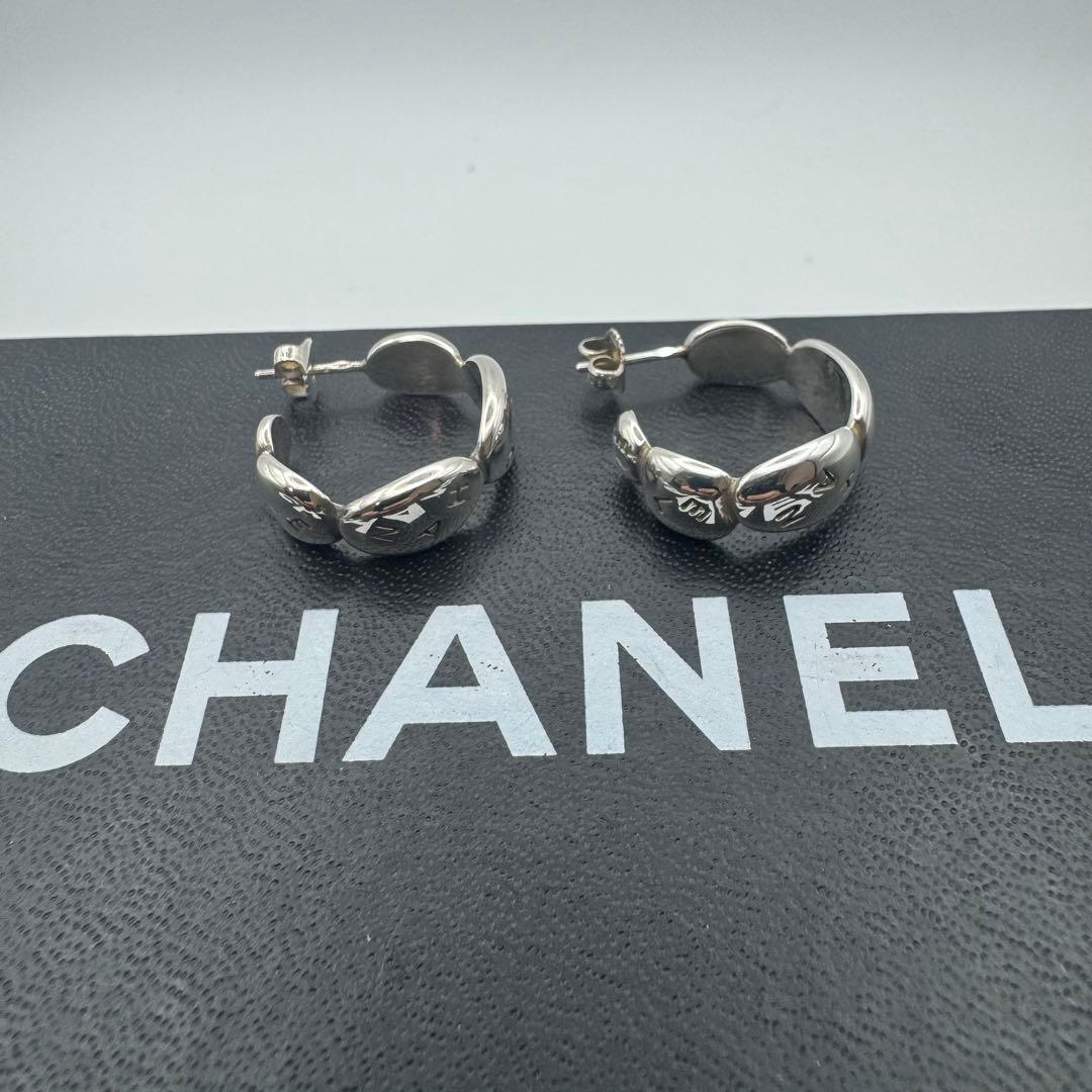 美品 希少】CHANEL シャネル フープピアス シルバー925 正規品 - メルカリ