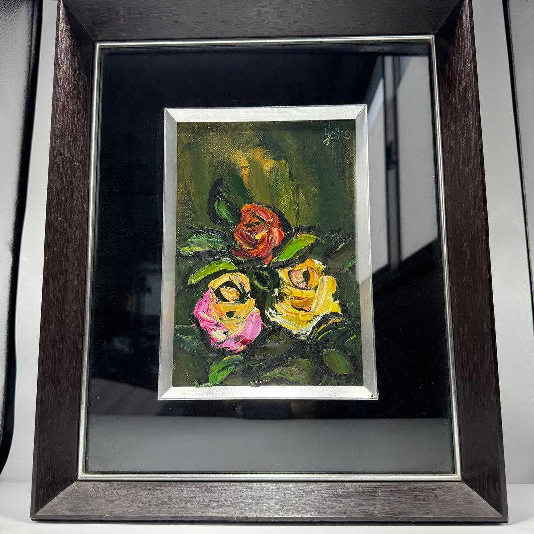 絵画作家 湯浅洋子さんの油彩画【薔薇】ばら - メルカリ