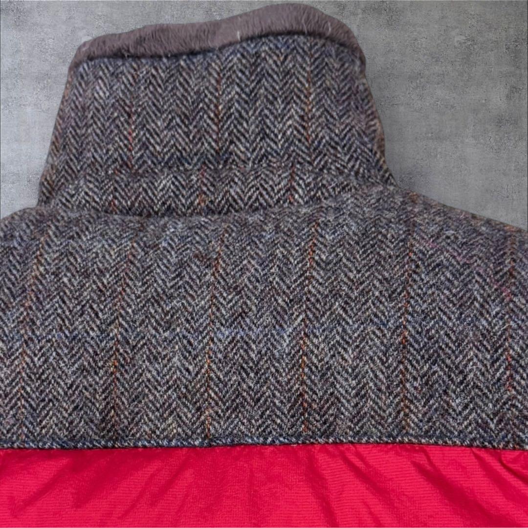 THE NORTH FACE ダウンベスト 赤 メンズXL ハリスツイード - メルカリ