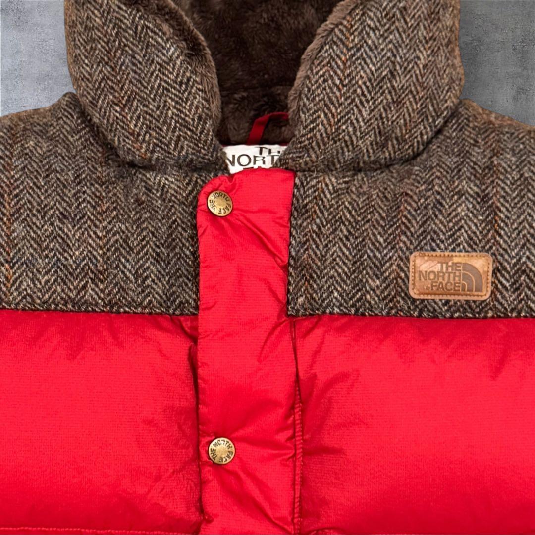 THE NORTH FACE ダウンベスト 赤 メンズXL ハリスツイード - メルカリ