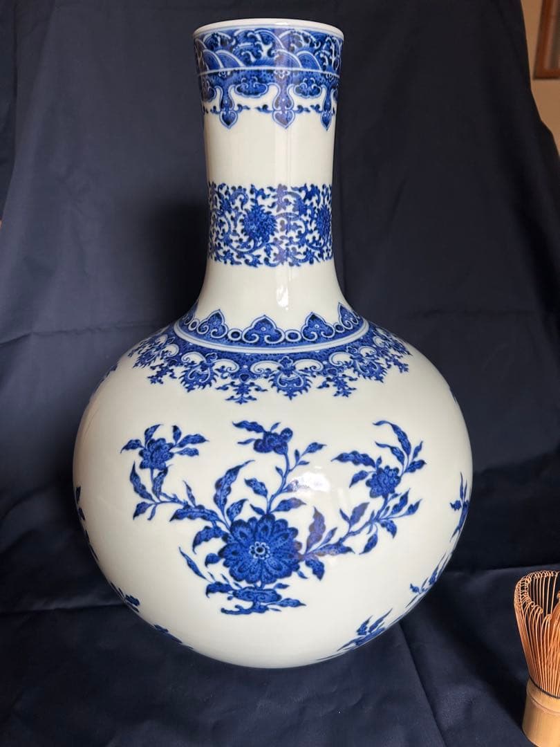 ○ 清代　雍正年製　花器　時代物　中国美術 ○ 清代 雍正年製 花器 時代物 中国美術 04227 中国美術 雍正年製青花