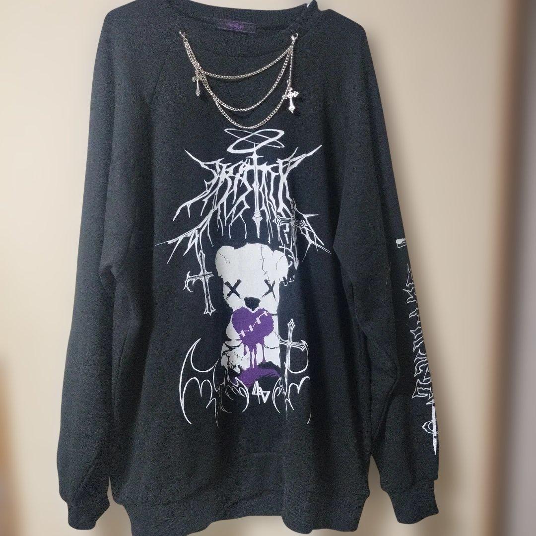 amilige アミリージュ くま プリントスウェット ブラック - メルカリ