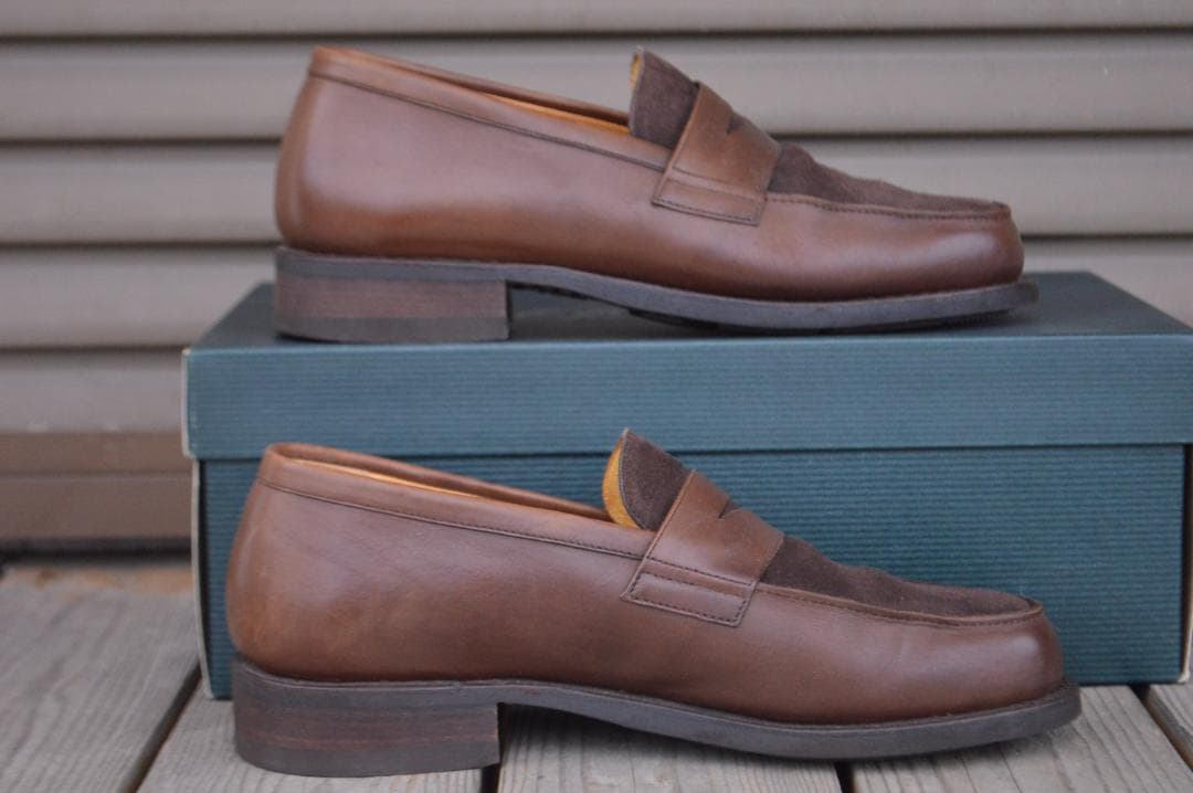 美品 PARABOOT DAX UK5 ダークブラウン ローファー - メルカリ