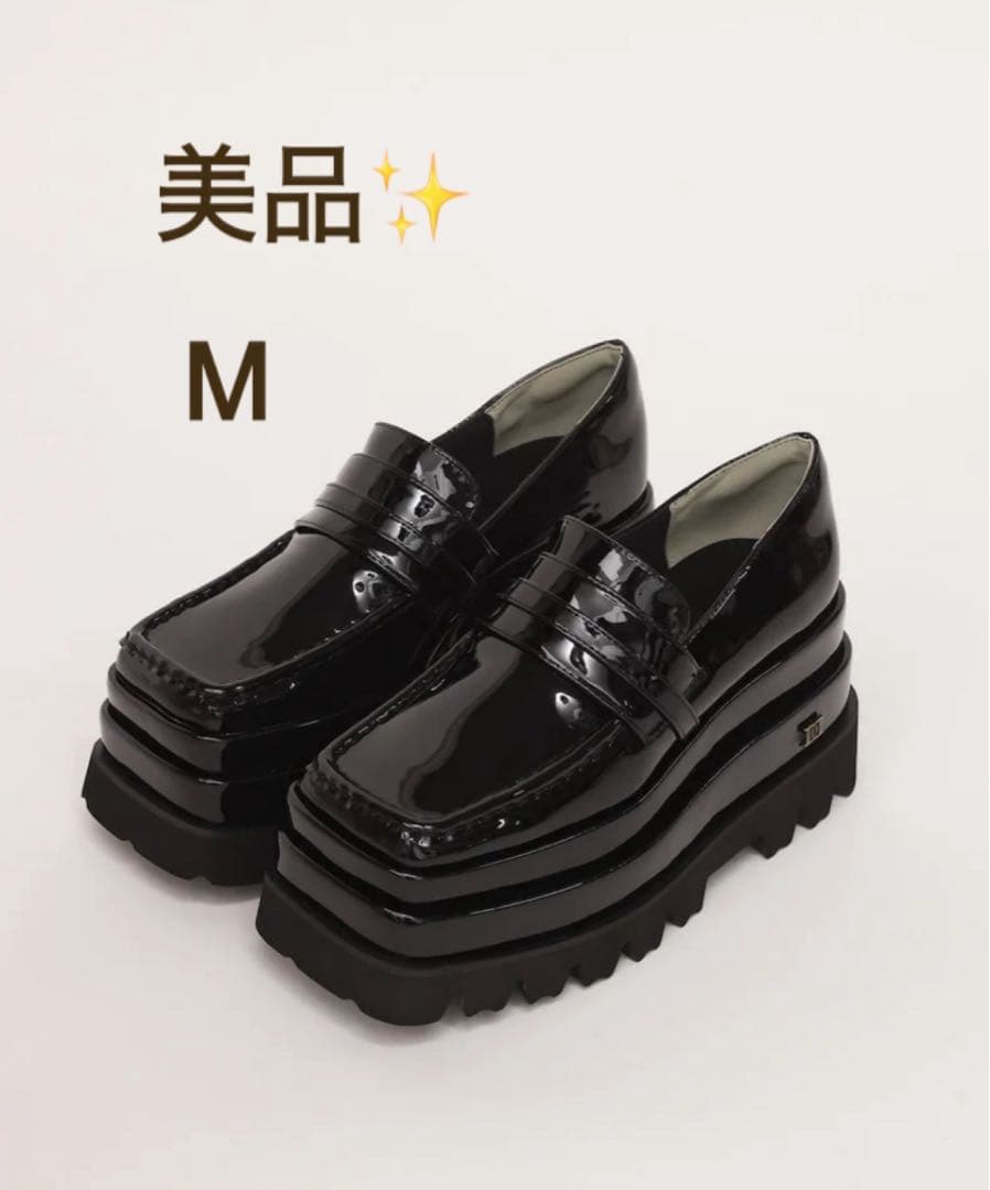 美品◎Darich エナメルプラットフォームローファー M Darich エナメルプラットフォームローファー M - メルカリ