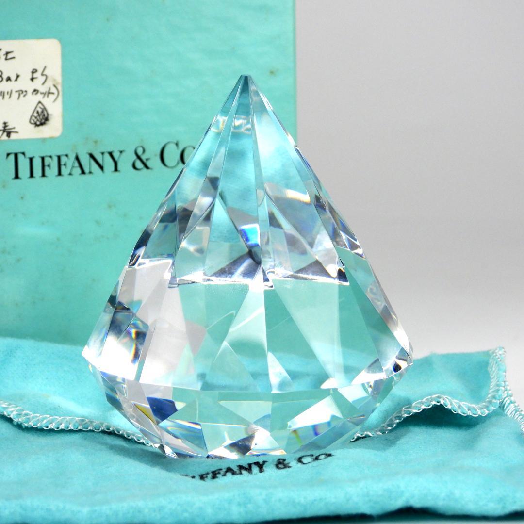 ティファニー　ダイヤモンドカットペーパーウェイト クリスタルガラス インテリア ティファニー ダイヤモンドカットペーパーウェイト クリスタルガラス