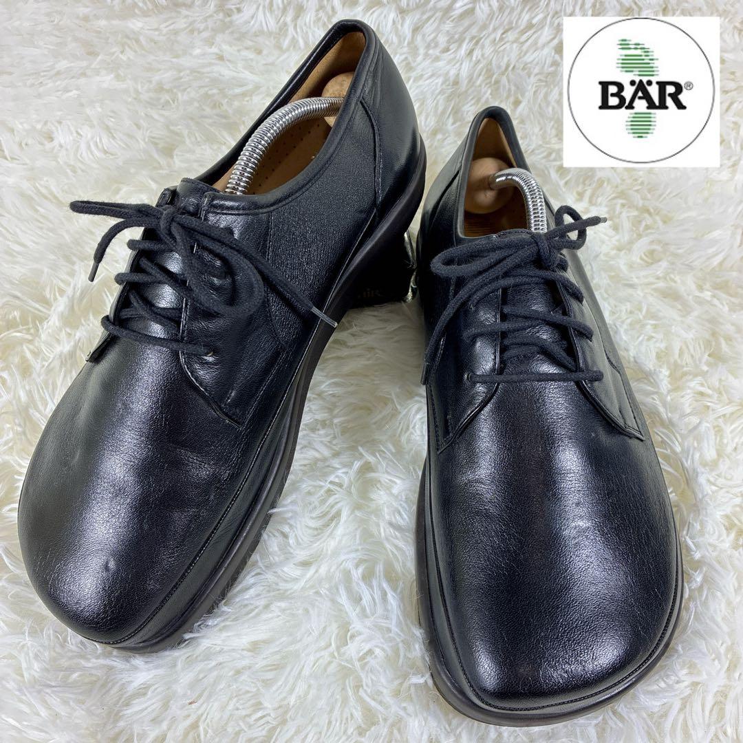 【美品】ベアー BAR スクエアトゥ ドイツ製 コンフォートシューズ 26.0 BAR ベアー サイズ7 5（26 0cm相当）ブラック コンフォートシューズ