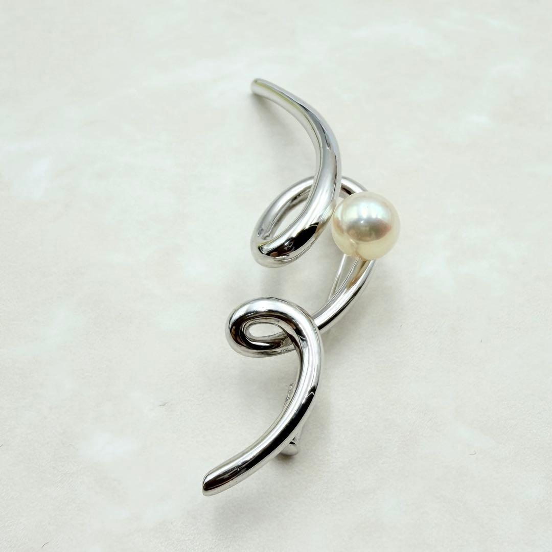 美品 田崎 田崎真珠 ブローチ パール 希少品 レア シルバー silver