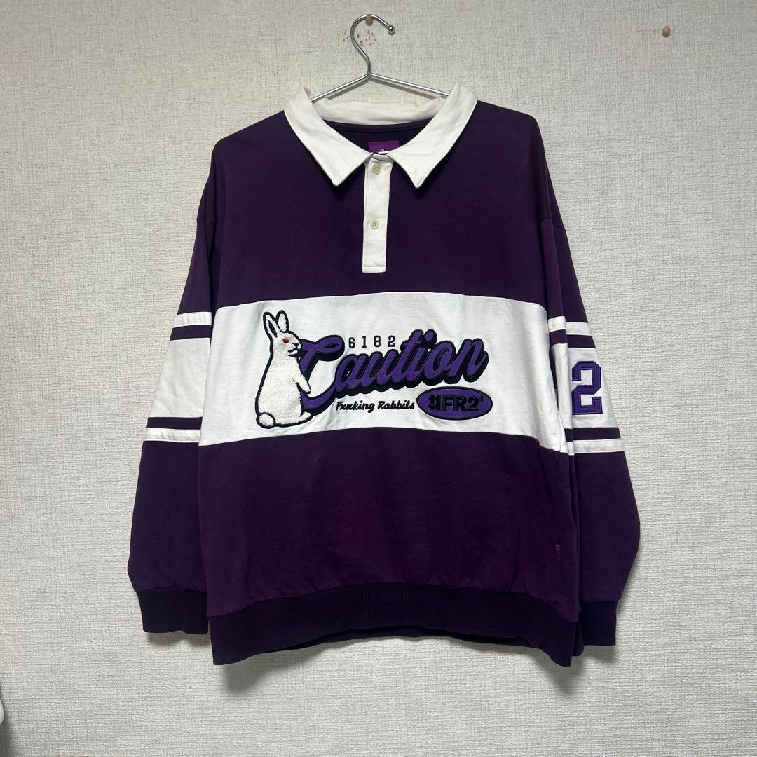 ☆激レアデザイン☆ FR2 ロンT ポロシャツ 京都限定 撫子 色情兎 紫 M