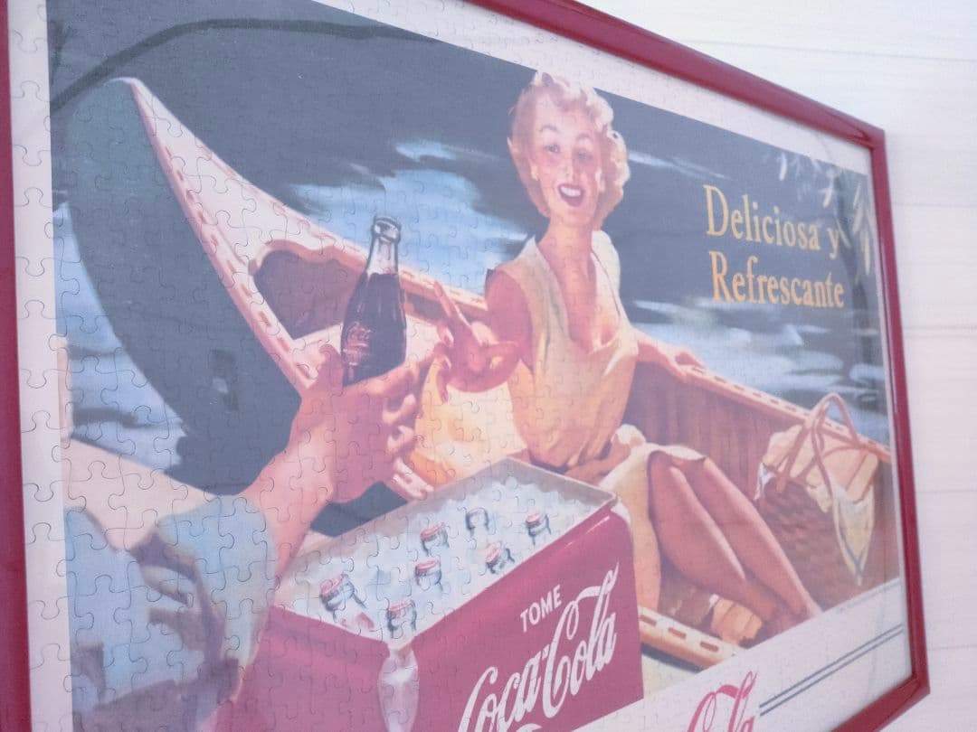 完成品 ジグソーパズル 1000ピース コカ・コーラ フレーム付き - メルカリ