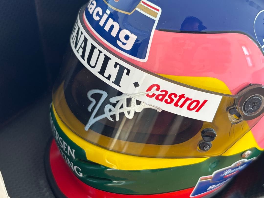 直筆サイン入り J.ヴィルヌーヴ 1/2 ウィリアムズ ヘルメット - メルカリ