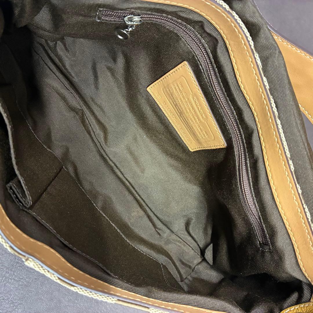 鑑定済み・タグ付き】COACH シグネチャー F13113 ワンショルダー