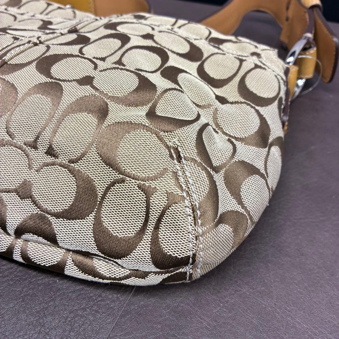 鑑定済み・タグ付き】COACH シグネチャー F13113 ワンショルダー