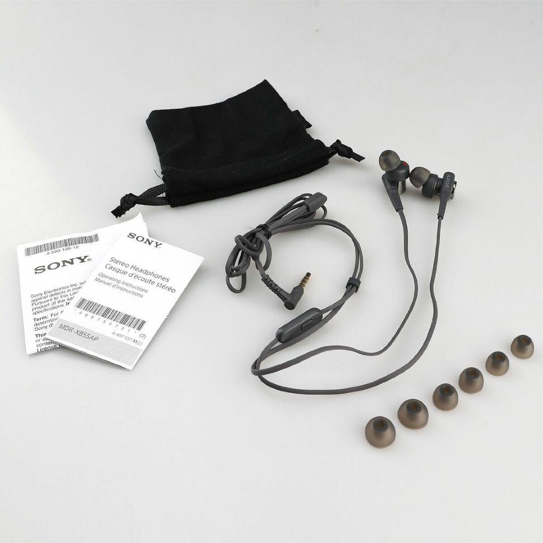 ソニー イヤホン 重低音モデルMDR-XB75AP : カナル型 ブラック - メルカリ