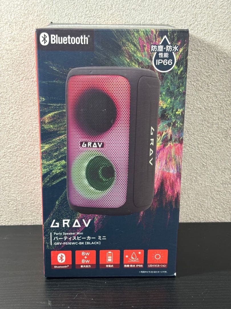 GRAV パーティスピーカーミニ GRV-PS16WC LEDイルミネーション - メルカリ