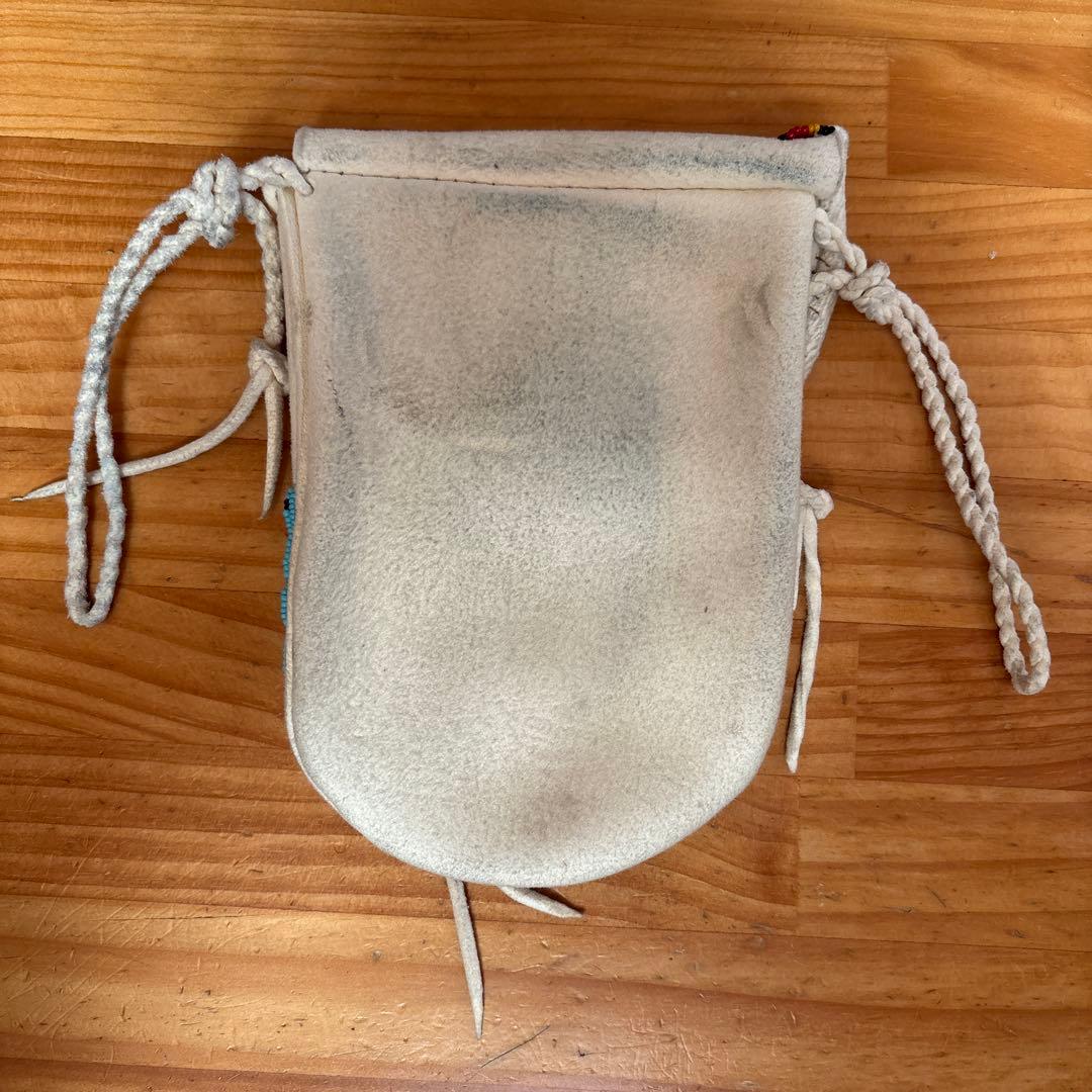 THE BINGO BROTHERSハンドメイド ビーズ刺繍レザーウエストポーチ