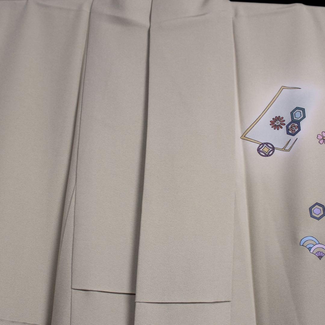 美品　読み本に十二単模様訪問着/裄69 スーパートールサイズ　ベージュ　d5
