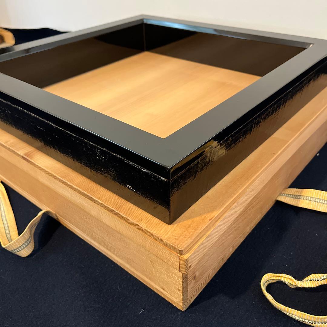 木製 炉縁 輪島塗り 漆塗り 塗師 茶◯一斉造 共箱 茶道具 送料無料