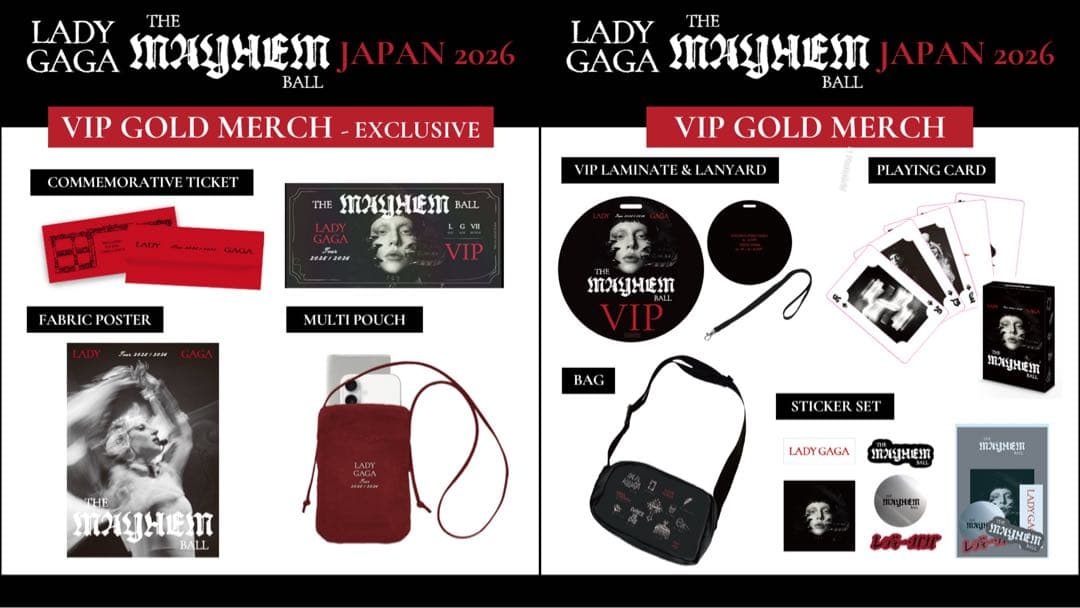 LADY GAGA VIP GOLD グッズ フルセット ゴールド ガガ - メルカリ