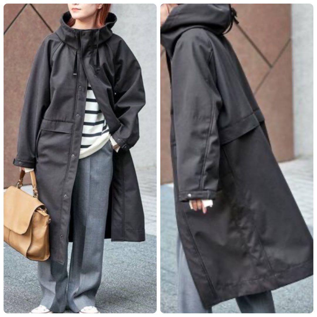 ✨Spick&Span ボンディングフードデッドコート 23AW 黒