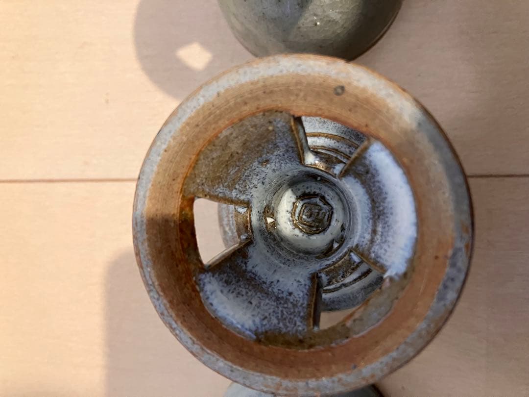 沖塩明樹 さんの古作の馬上杯 3個セット 武内晴二郎