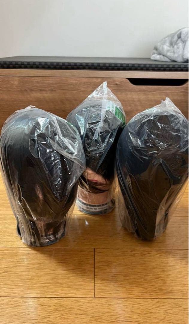 カットウィッグ 3個 美容師国家試験用カットウィッグ 新品3点セット 美容師国家試験用