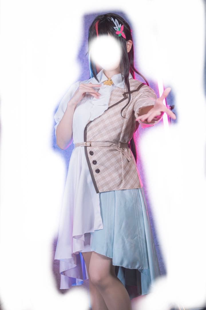 ホロライブ AZKi 通常 私服コスプレ衣装 ウィッグ 靴 フルセット
